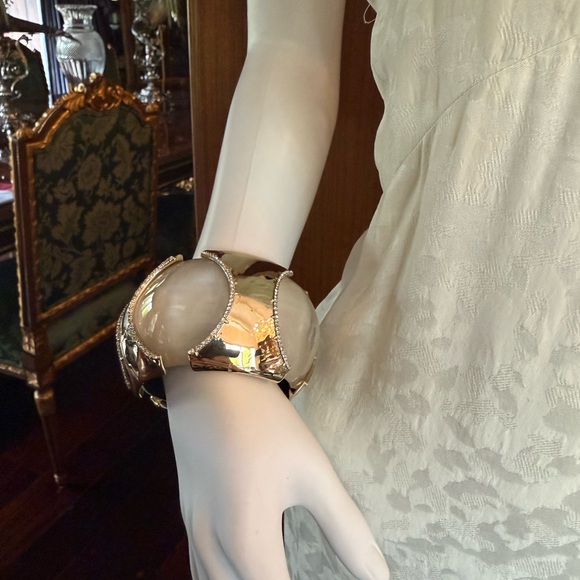 Alexis Bittar VERY RARE Moon Stone ,Gold and Diamond Bracelet - Picture 12 of 14